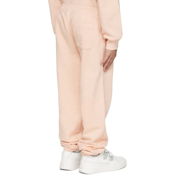 NEW Acne Studios Kids Face Patch Drawstring Sweatpants in Powder Pink Sz. 8-10 - Picture 5 of 7